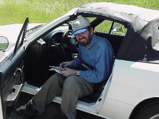 John logging the find.