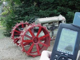 Tractor with steel wheels