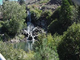 The Flume spill-way on the way to the cache.