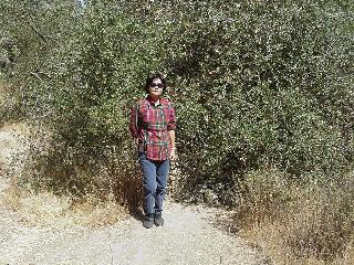 Aciu in front of the cache.