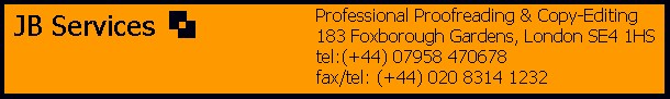 JB SERVICES Proofreading and Copy-editing