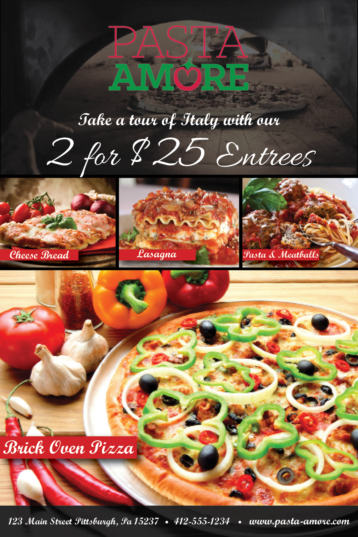 Pasta Amore Menu