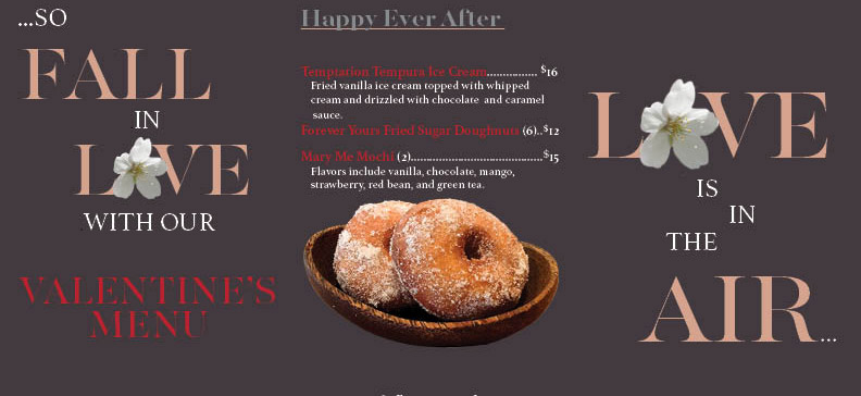Menu brochure