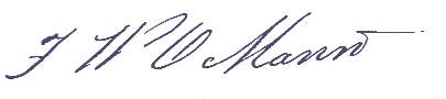 F.W.O. Mann signiture