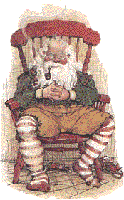 Santa Asleep In Chair