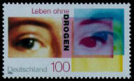 Deutschland stamp on �Live without drugs�