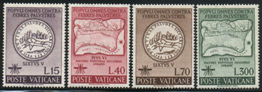 malaria eradication Vatican stamps