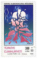 Turkey, Antidrugs stamp, 1990