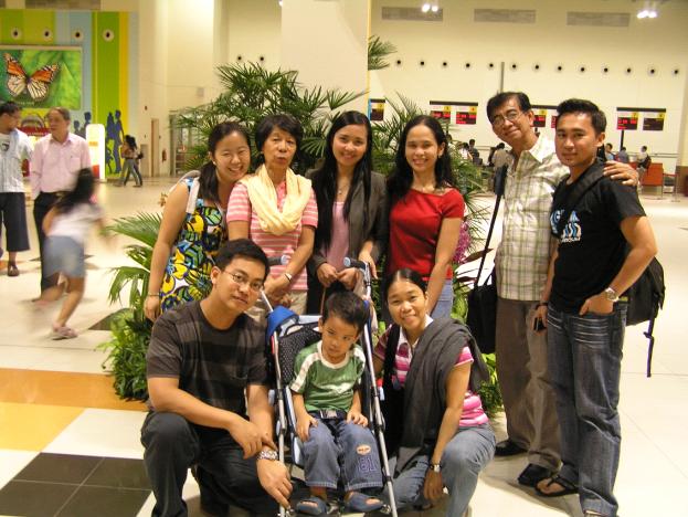 HOPE Church CENTRAL WEST 1 members sending off Ptr Rey and Sis Lulu at the Airport. (L-R: Cathy, Sis Lulu, Shena, Mildred, Ptr Rey, Edward, Reigner, Reuben and Tere