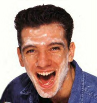 Looks like someone just stuffed his face in a cake
