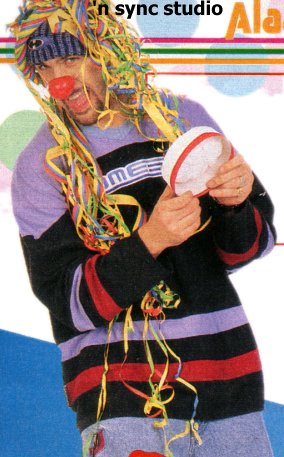 Joey as a ghetto clown