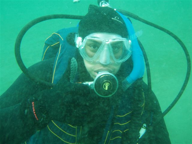 A new student B. R. having a great time