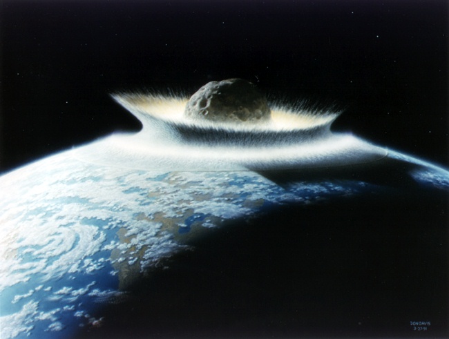 Asteroid hitting the Earth
