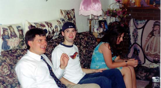 Patrick and Marcus just relaxing at my house after graduation.