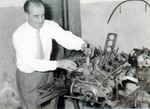 Nardi demonstrating sthg on a Flaminia engine...