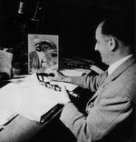 Enrico with a dedicated picture of Enzo Ferrari with whom he buil the 815.