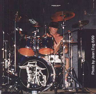 sean hard at work on his drums