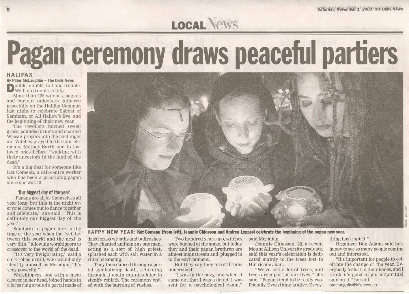 [Article from the Daily News]