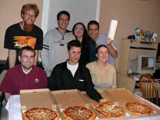 [Everyone, including Sarah on the computer. Andrea was hiding]