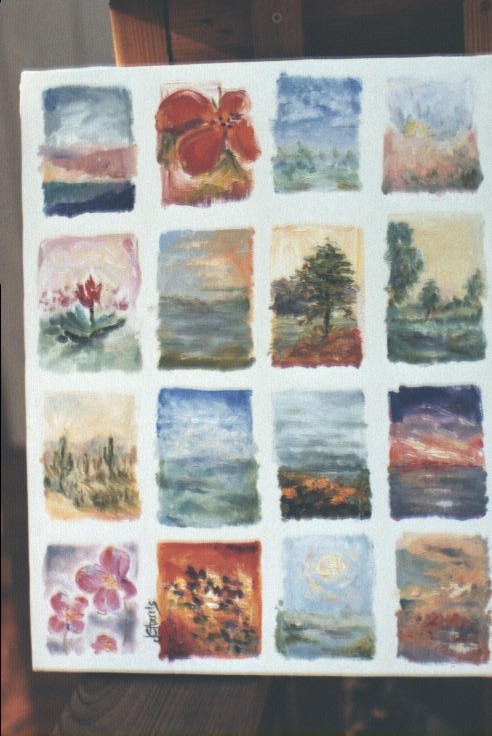 Painting 1694 Medley on White (oil)