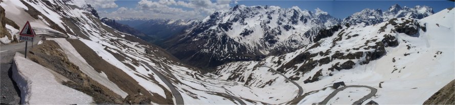 Vue Panoramique sur le Col du Galibier (c�t� Sud / Lautaret)