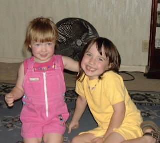visiting at their house, coaxing the girls to remember us