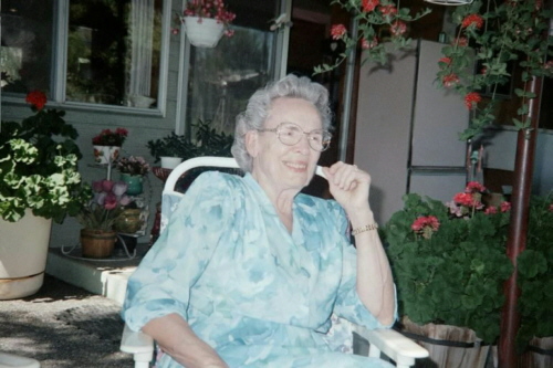 Joyce, at home