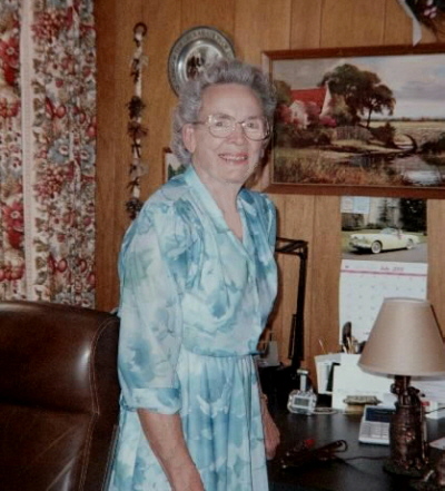 Joyce inside house