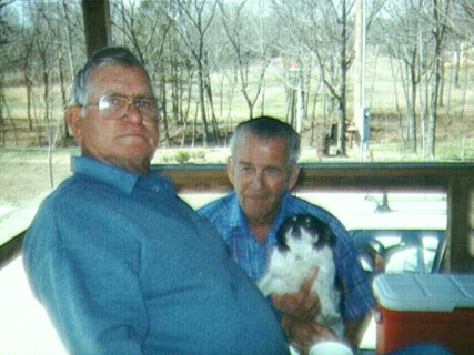 enjoying the cool of the evening on the back porch