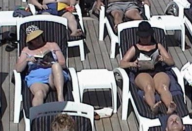 Sylvia and Holly at Lido Deck Pool