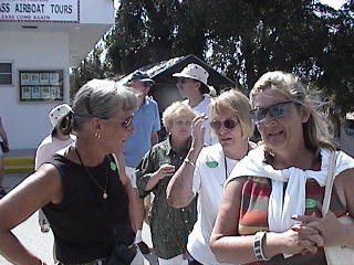 Holly, Sylvia, Jean ready for the airboat ride