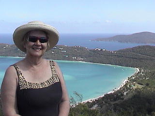 Jean at overlook of Magens Bay, St Thomas USVI