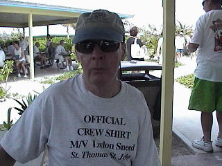 Tom pretending to be part of the crew