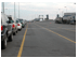 The lineup of cars waiting for the last ferry back to Nova Scotia that day