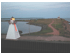 The lighthouses guarding the ferry dock on PEI - taken from the ferry close to sunset