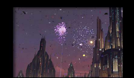 [ Coruscant and fireworks ]