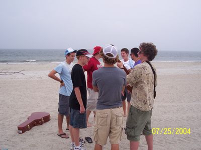 Hanging out after service