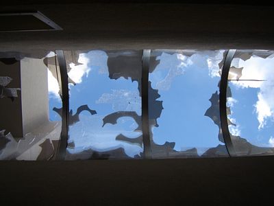 Broken MSEC skylight...may it rest in peace