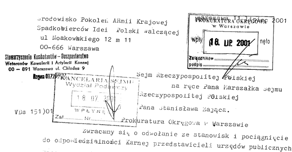 pozew spadkobiercow polski walczacej