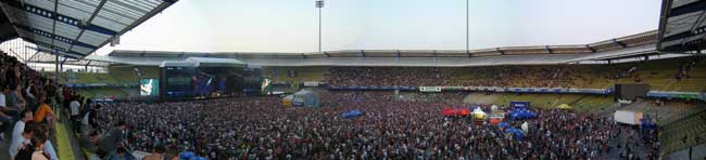 Panoramic view of the stadium