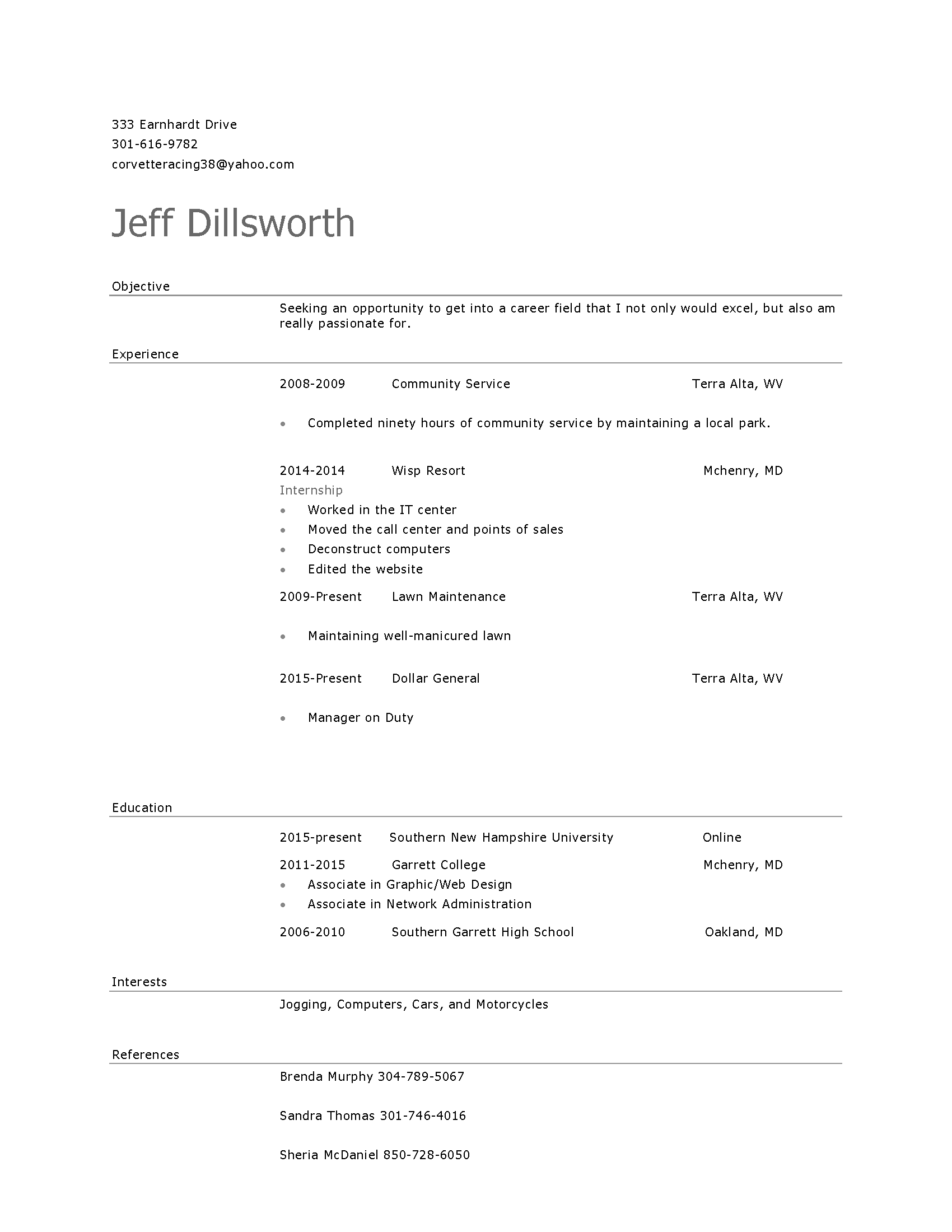 resume