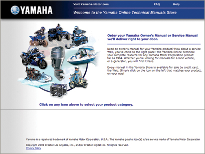 Yamaha Online Technical Manuals Store