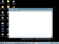 Opened Notepad