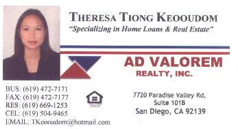 Theresa Tiong Keooudom Business Card