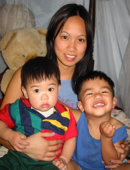 Theresa with Micah and EJ