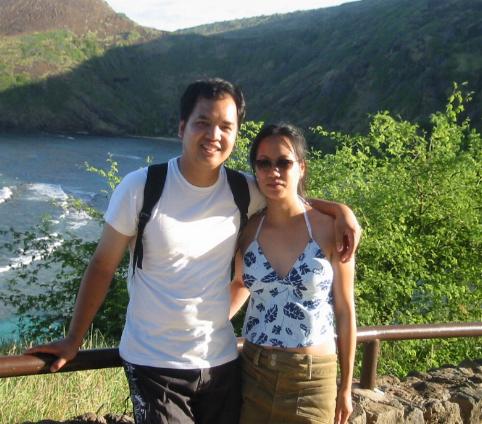 Thon and Theresa at Hanauma Bay