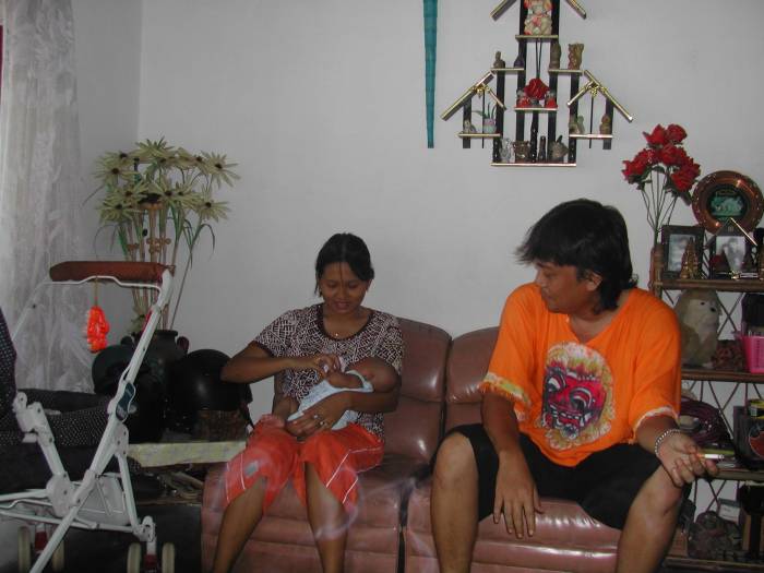 Rudi Suhartono, wife and first kid