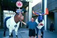 James with two of Toronto's Moose