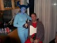 James and I on Halloween in Dave's kitchen