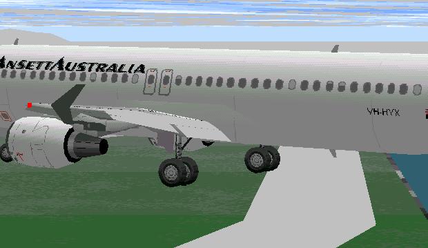 the highly detailed landing gear flaps and slats